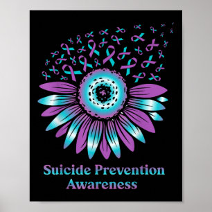 Poster Conscientização sobre Prevenção do Suicídio Sol Te