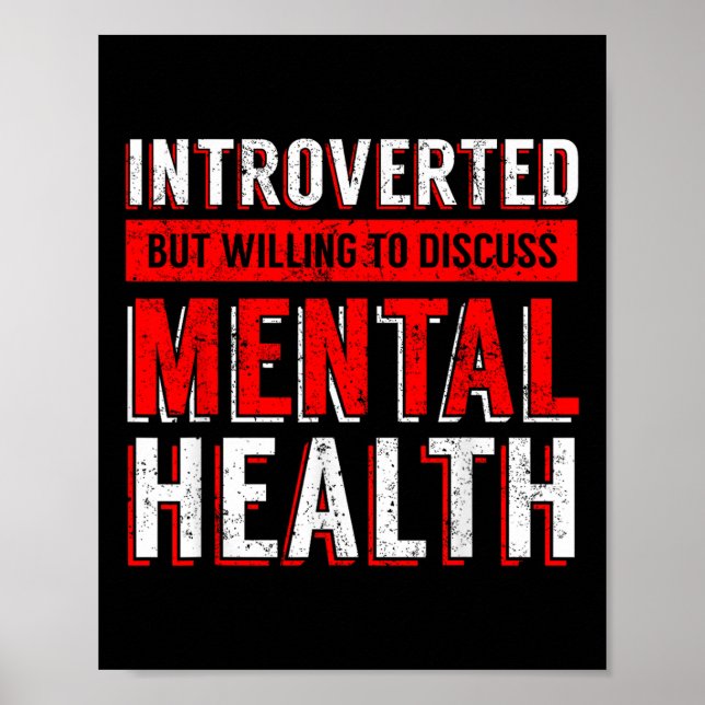 Poster Conscientização sobre Saúde Mental Depressão (Frente)