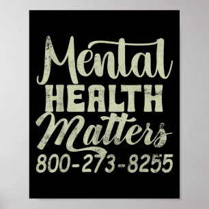Poster Conscientização sobre Saúde Mental Retrô S 800-273