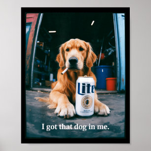 Poster Consegui aquele cachorro em golden retriever engra