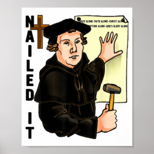 Poster Consegui Dia da Reforma Martinho Lutero Luteranism