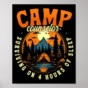 Poster Conselheiro de acampamento masculino sobrevivendo