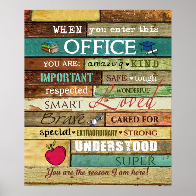 Poster Conselheiro Escolar Quando Entrar Neste Escritório (Frente)