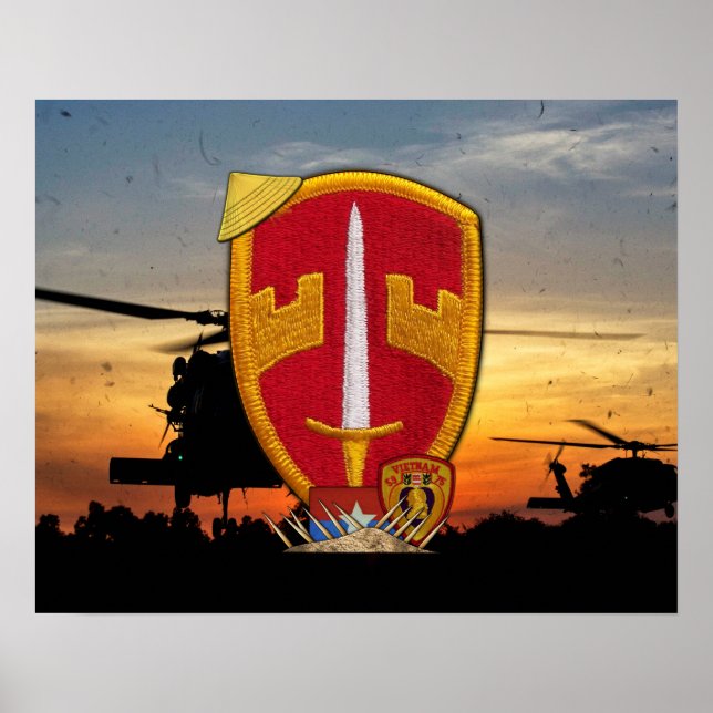 Póster Conselheiros Militares do MACV Patch de Guerra do  (Frente)