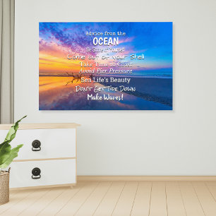 Poster Conselho da Praia de Driftwood do Ocean Dusk