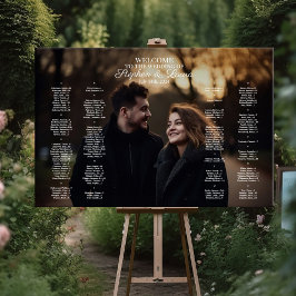 Poster Conselho de assentos de casamento com foto