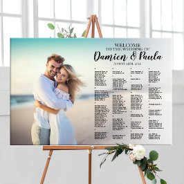 Poster Conselho de assentos de casamento com foto