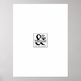 Poster Conselho de Assinatura de Guestbook - Sr. & Sra.