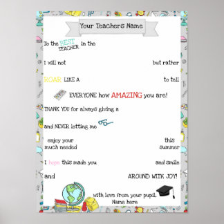 Poster Conselho de Chocolate do Professor, presente de me