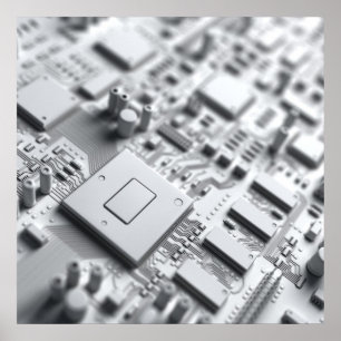 Poster Conselho de circuito abstrato