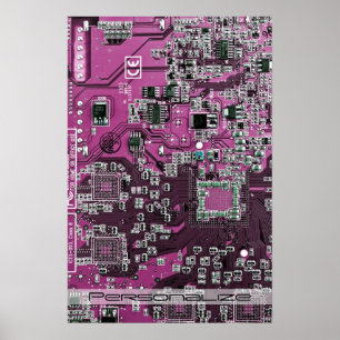 Poster Conselho de Circuito Púrpura PCB Circuito Conjunto