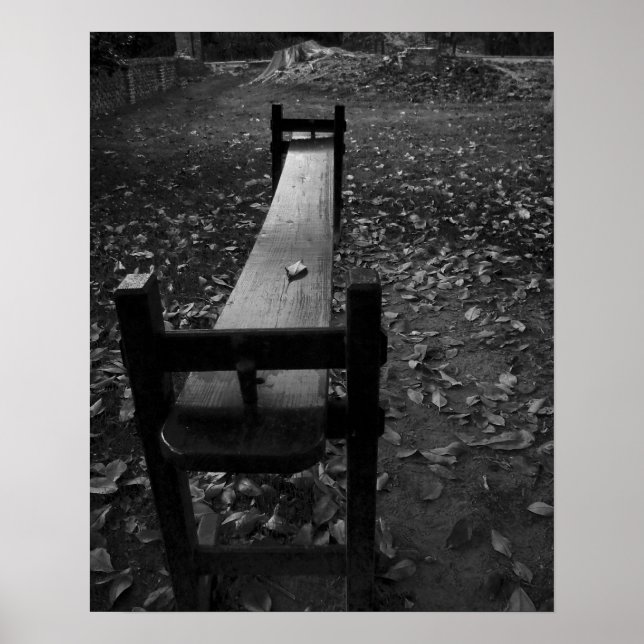 Póster Conselho de corrida em preto e branco (Frente)