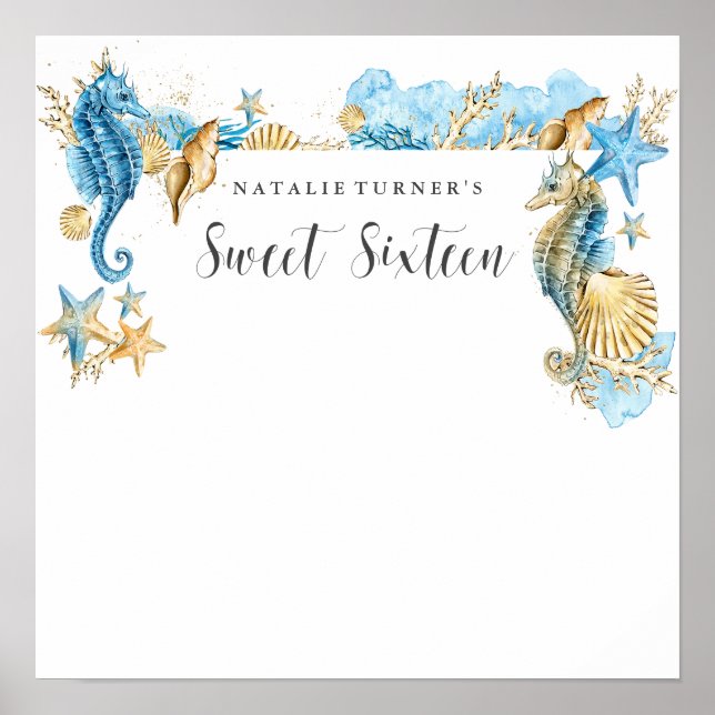 Poster Conselho de Mensagem de Assinatura Sweet 16 (Frente)