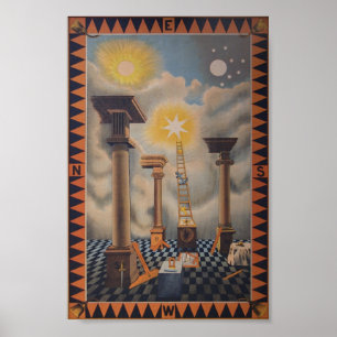 Póster Conselho de Rastreamento Masônico - Aprendiz Inser