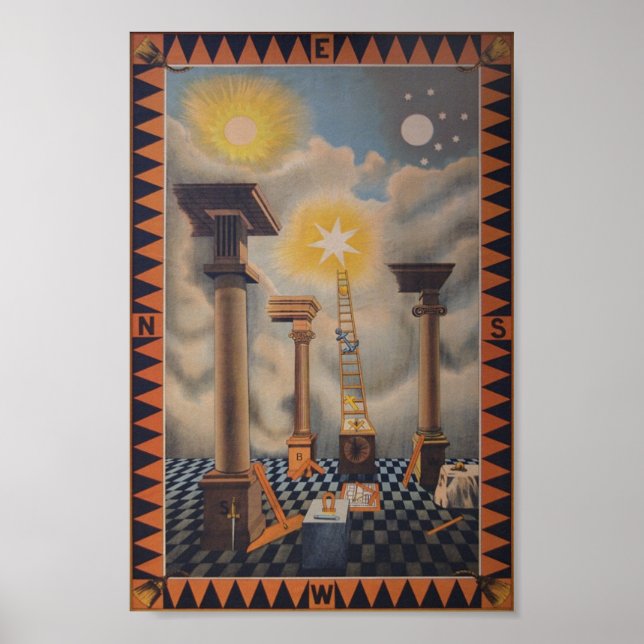 Póster Conselho de Rastreamento Masônico - Aprendiz Inser (Frente)