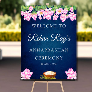 Poster Conselho de sinal de boas-vindas do Lotus Annapras