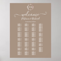 Conselho de Sinal de Gráfico de Assentos Alfabétic