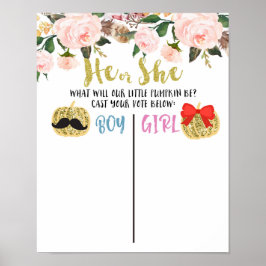 Póster Conselho de Votação Dourada da Abóbora