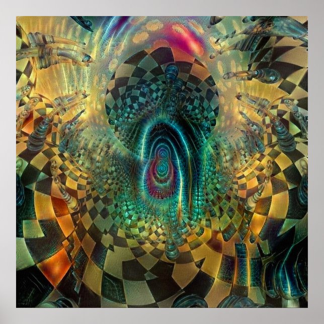 Poster Conselho de xadrez surreal (Frente)