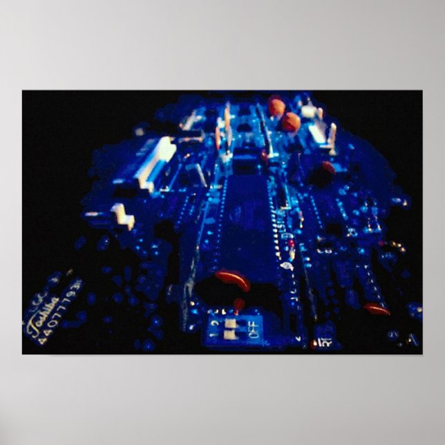 Póster Conselho do circuito azul de perspectiva (Frente)