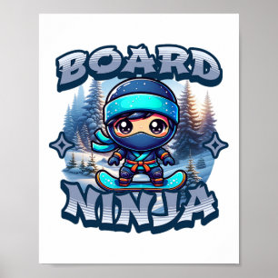 Poster Conselho Ninja Snowboard Ninja Snowboardin