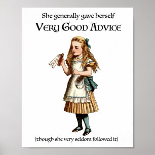 Poster Conselhos de Alice no País das Maravilhas