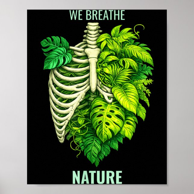 Poster Conservação da vida selvagem – humanos e natureza (Frente)