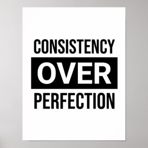 Poster Consistência Por Perfeição. Foco é a chave.