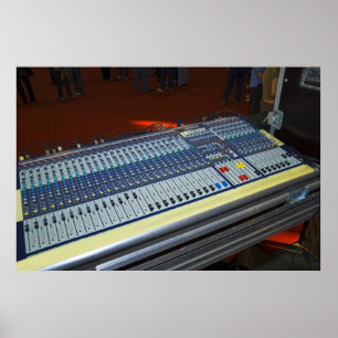 Poster console de mistura audio - o conselho sadio