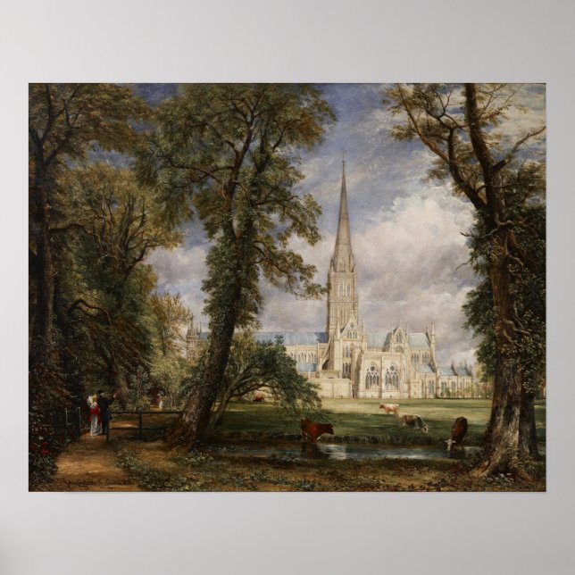 Poster Constable - Catedral de Salisbury a partir do jard (Frente)