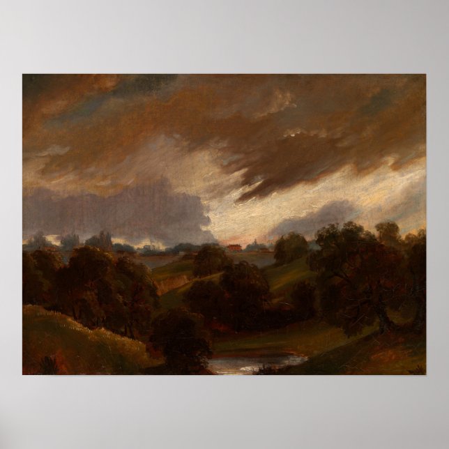 Poster Constable - Céu Tempestuoso em Hampstead (Frente)
