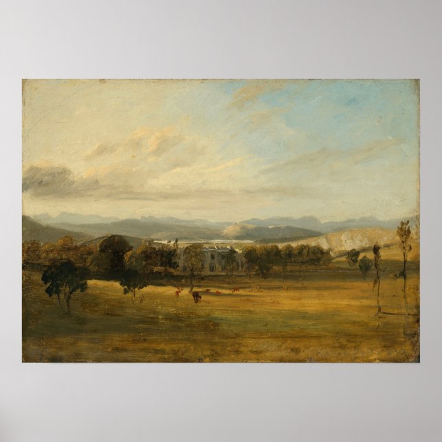 Poster Constable - Esboço de Leighton Hall Lancashire (Frente)