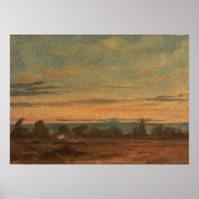 Poster Constable - Paisagem de Verão Noturno (Frente)