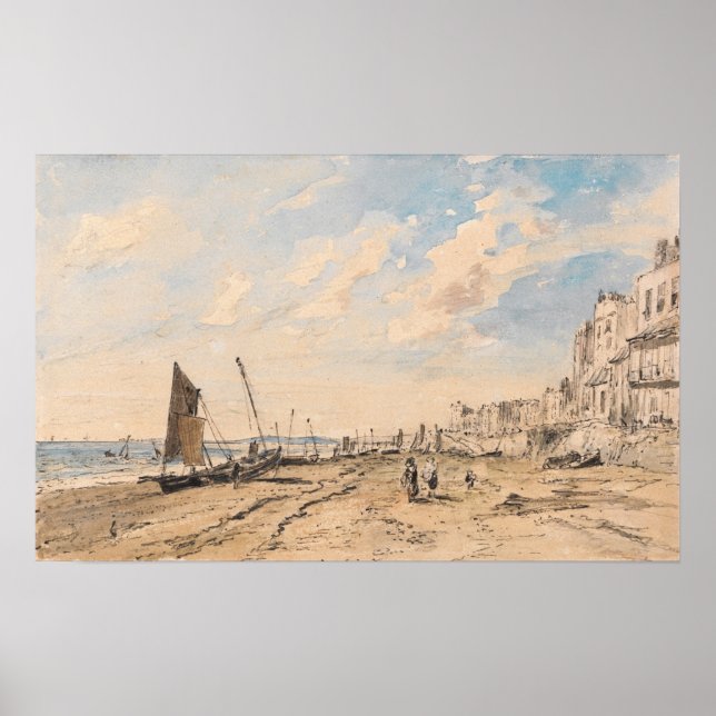 Poster Constable - Praia de Brighton Olhando para o Oeste (Frente)