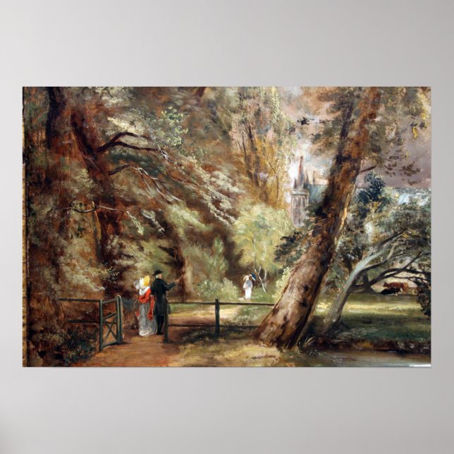 Poster Constable - Vista da Catedral de Salisbury (Frente)