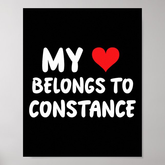 Poster Constança - Meu Coração Pertence A Constança - Amo (Frente)