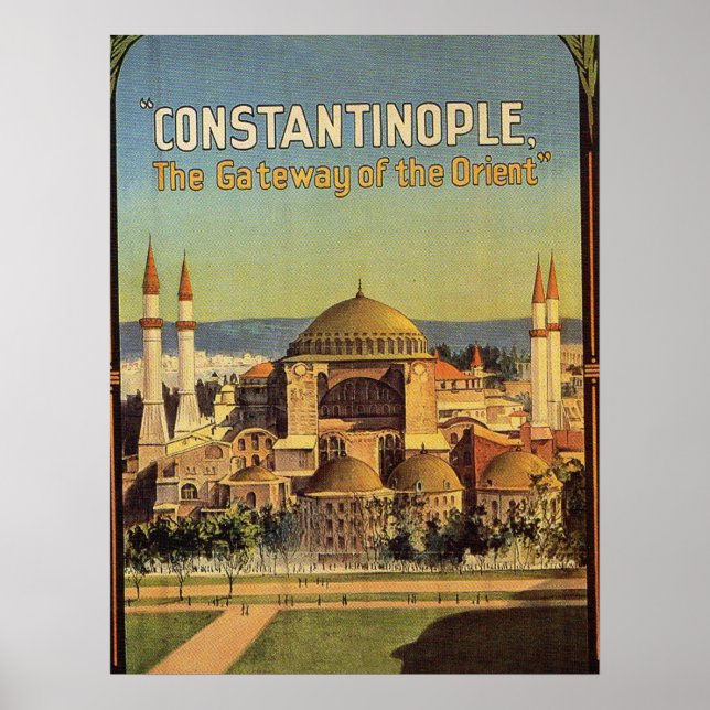 Poster Constantinopla, Santa Sofia, Istambul, Turquia (Frente)