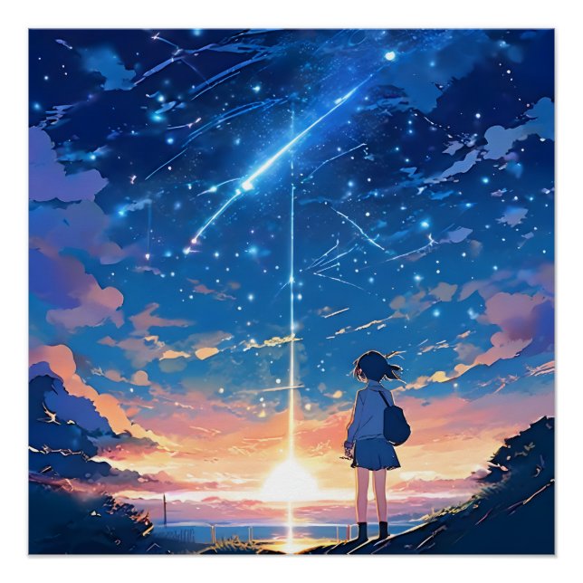 Póster constelação com estrelas atiradoras (Frente)