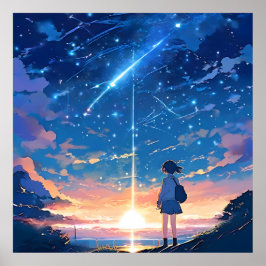 Poster constelação com estrelas atiradoras