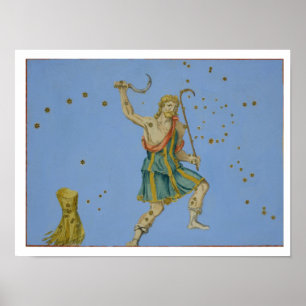 Póster Constelação de Bootes, de "Uranometria" por Joh