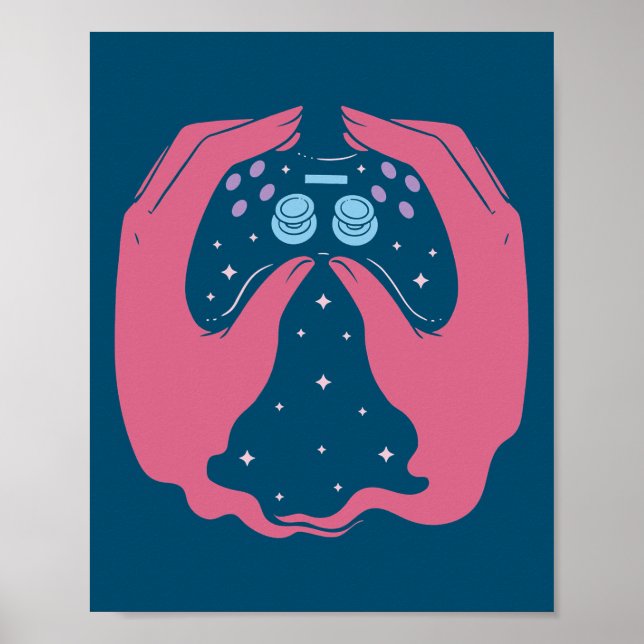 Poster Constelação de Controle de Videogame (Frente)