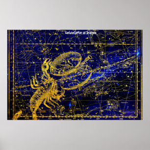 Poster Constelação de Escorpião