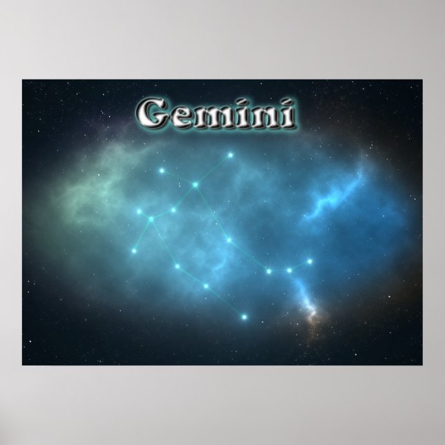 Poster constelação de Gemini (Frente)