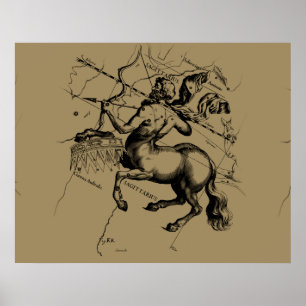 Póster Constelação de Sagitário Hevelius 1690