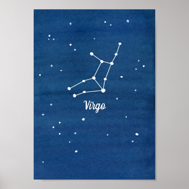 Poster Constelação de Virgem Stars Night Sky (Frente)