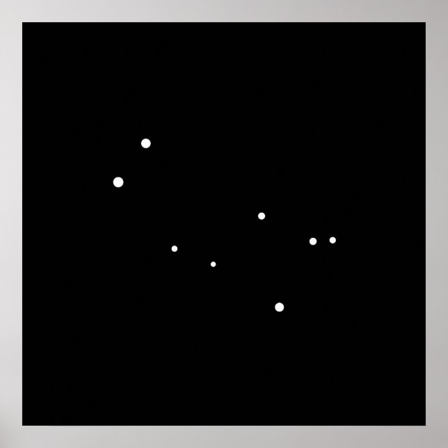 Póster Constelação Gemini por Leslie Peppers (Frente)