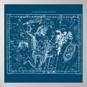 Poster Constelação Vintage Hercules