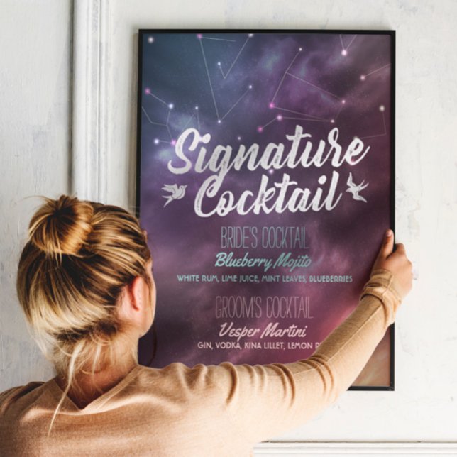 Poster Constelações de Galáxias de Menu de Bebida de Assi (Criador carregado)