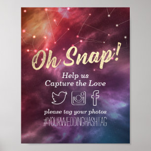 Poster Constelações instantâneas Wedding da nebulosa d