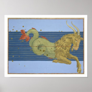 Poster Constellation of Capricorn, from 'Uranometria' by